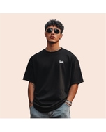 Greys&Blues Pima Oversized Round neck T-Shirt- White SW